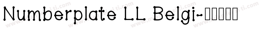 Numberplate LL Belgi字体转换